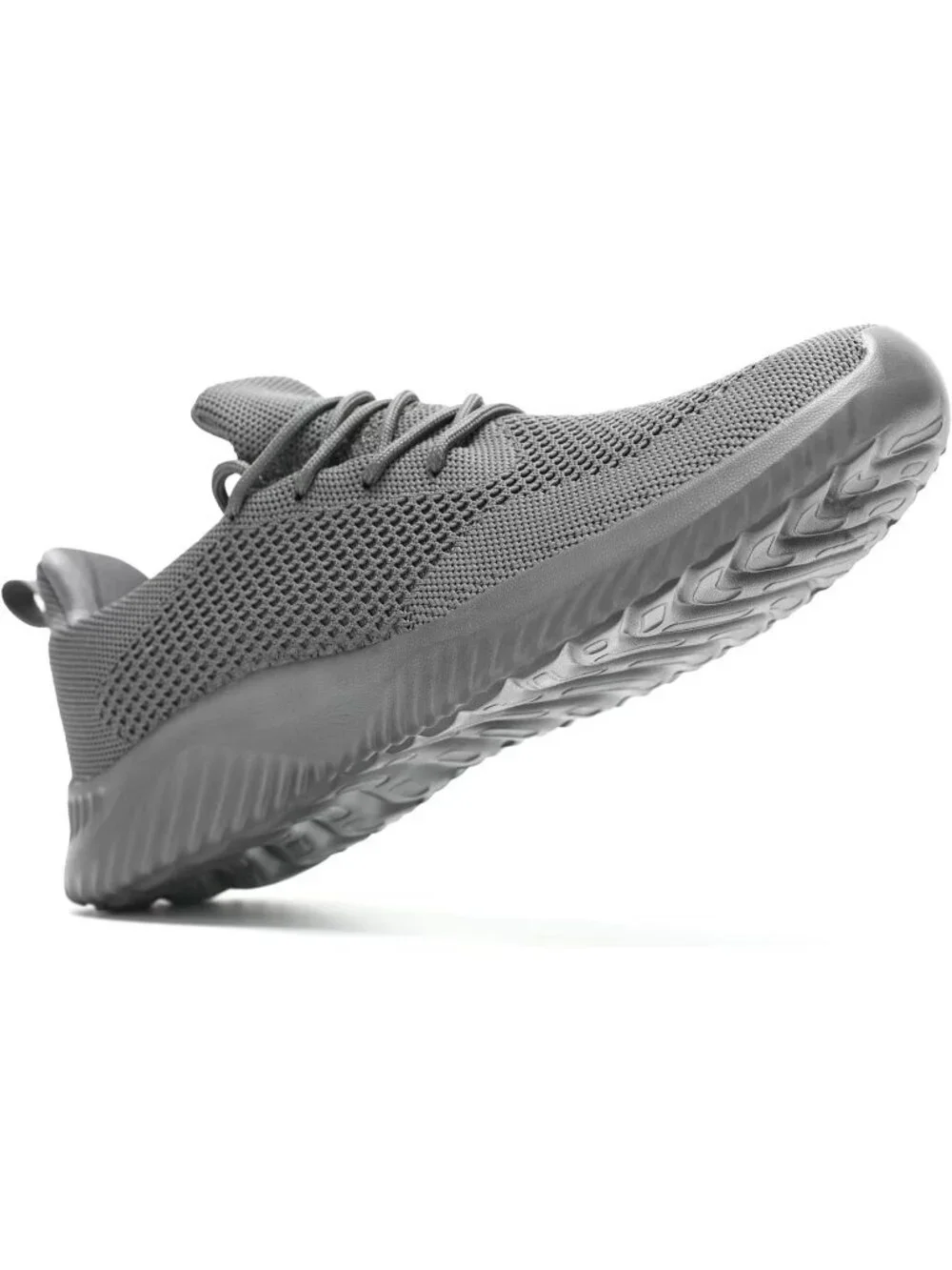 Men's Grey Slip on Walking Shoes Ultra Light Breathable Non Slip Running Shoes